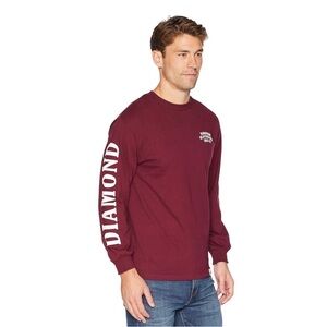 Diamond Supply Co. Maroon Long Sleeve Shirt